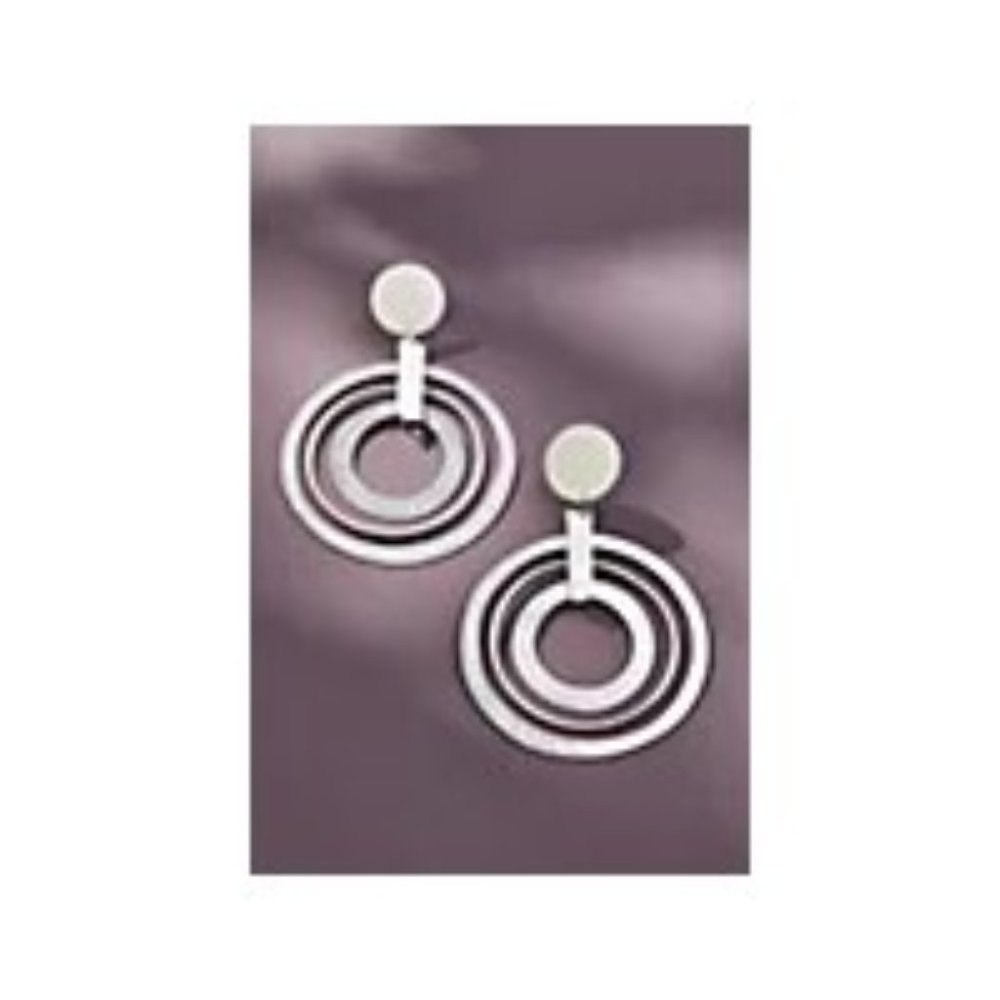 NWT Anthropologie Floating Circles Drop Earrings - Picture 1 of 7